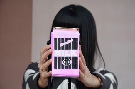 Kawaii milk bag and polka dots sweater Kawaii milk bag and polka dots sweater