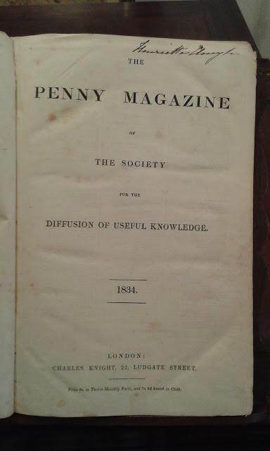 Curioseando por 1834. La 'Penny Magazine'.