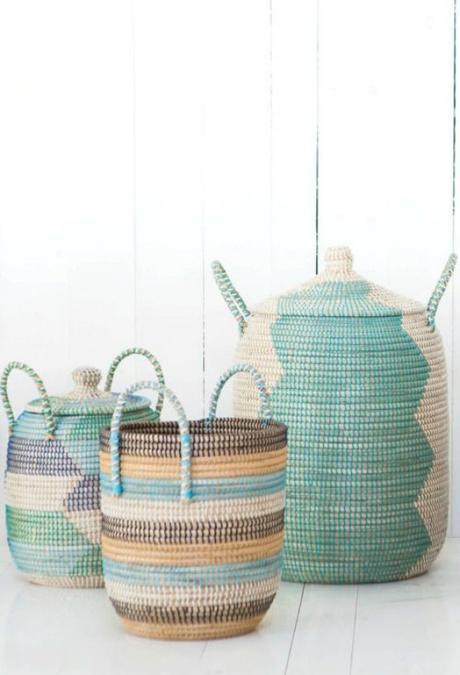 Deco: Cestos  y bandejas de inspiración africana