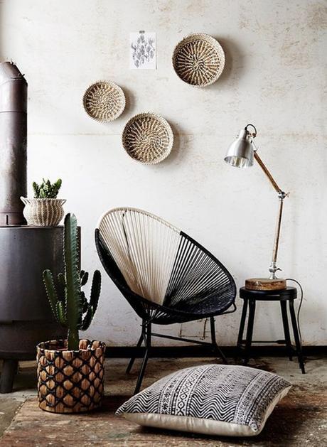 Deco: Cestos  y bandejas de inspiración africana
