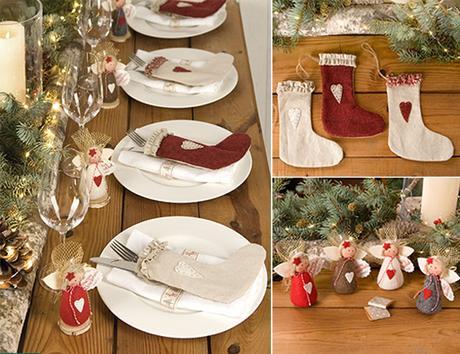 Decoración mesas rústicas bodas en Navidad