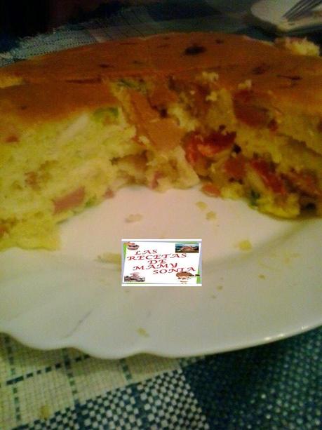 BIZCOCHO SALADO CON POLLO, QUESO, CHORIZO, ETC... EN THERMOMIX