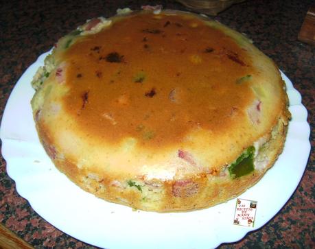 BIZCOCHO SALADO CON POLLO, QUESO, CHORIZO, ETC... EN THERMOMIX