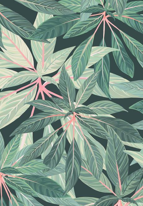 Palmeras, hojas, flores... Patterns de inspiración tropical