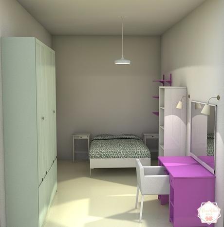 Diseño 3D dormitorio make up