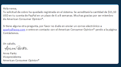 COMPROBANTE DE PAGO AMERICAN CONSUMER