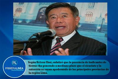 EL TRÁFICO DE TIERRAS ES EL RESPONSABLE DEL SICARIATO… Afirma-Nelson Chui