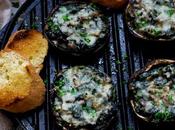 Portobellos rellenos espinacas Parmesano