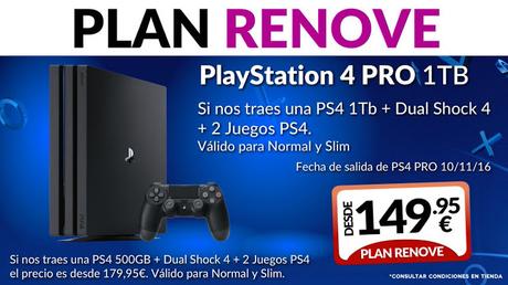 Os contamos cómo es el plan renove de PS4 Pro