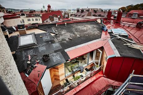 vivir en el centro Mini ático sueco de 24 m² con terraza diseño exterior diseño aticos decoración terrazas decoración pisos pequeños decoración aticos y lofts blog decoración nórdica atico sueco atico nórdico 