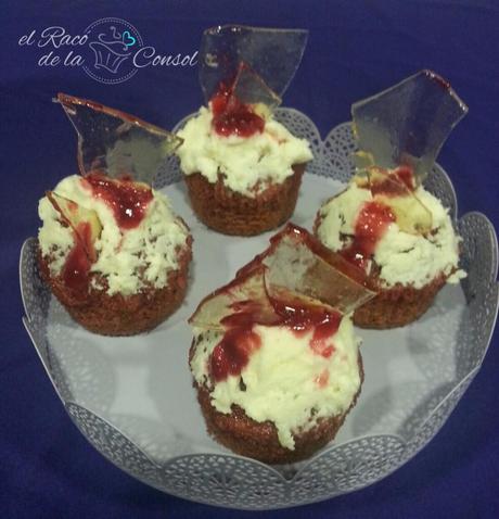Cupcakes red velvet para la noche de Halloween