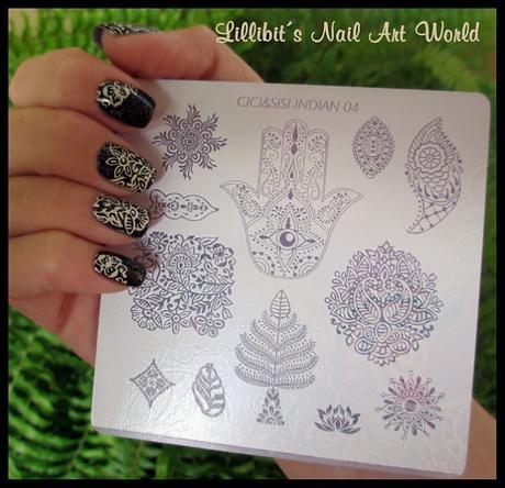 Manicura con la placa Indian 04 de Cici&Sisi Manicura con la placa Indian 04 de Cici&Sisi