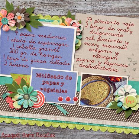 Moldeado de papas y vegetales Moldeado de papas y vegetales