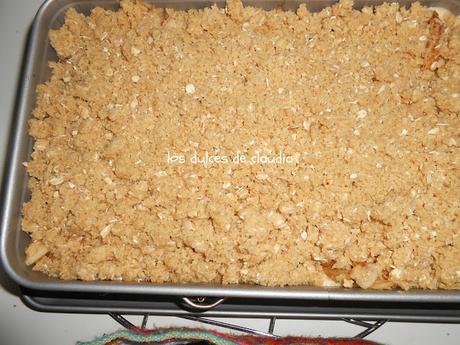 Barritas de manzana, queso y caramelo