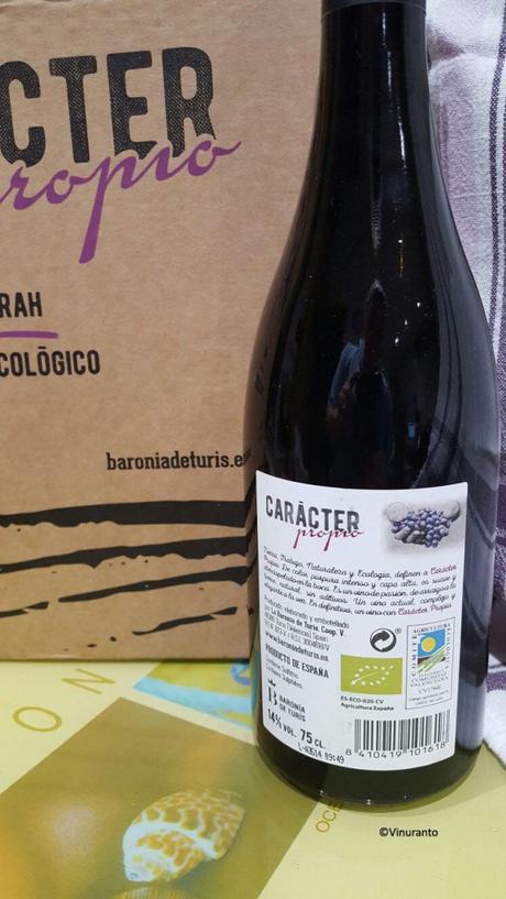 Caracter Propio. 100% Syrah.