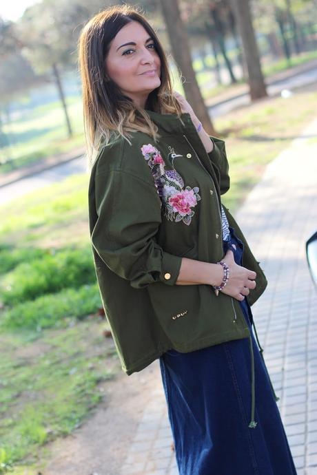 Chaqueta militar con bordados de Sammydress