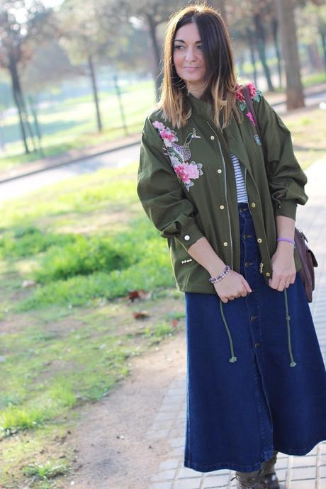 Chaqueta militar con bordados de Sammydress