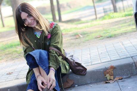 Chaqueta militar con bordados de Sammydress