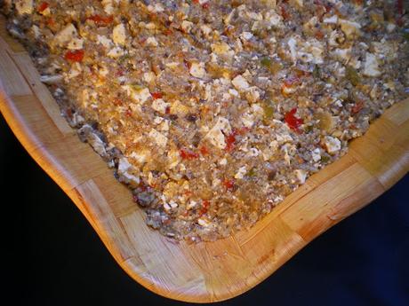 Albóndigas vegetarianas con crema de puerros,: relleno