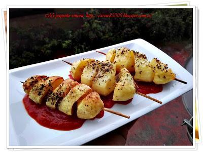 Patata asada con salsa brava