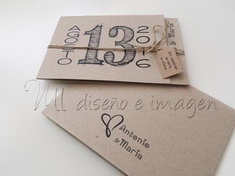 Invitaciones de boda craft M+A