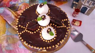 Tarta fácil de mango y chocolate