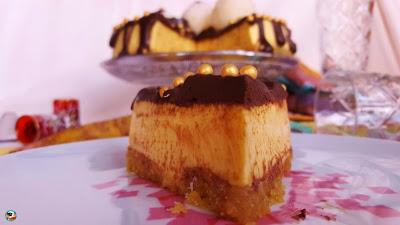 Tarta fácil de mango y chocolate