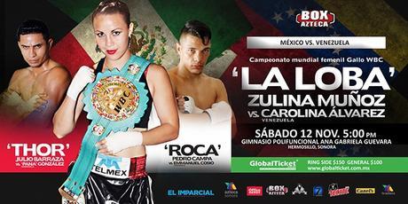Zulina “La Loba” Muñoz vs Carolina “La Fiera” Álvarez en Vivo – Sábado 12 de Noviembre del 2016