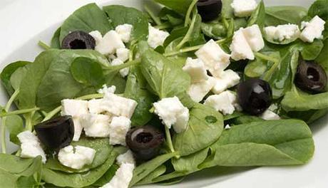 cena de espinacas bajas en calorias