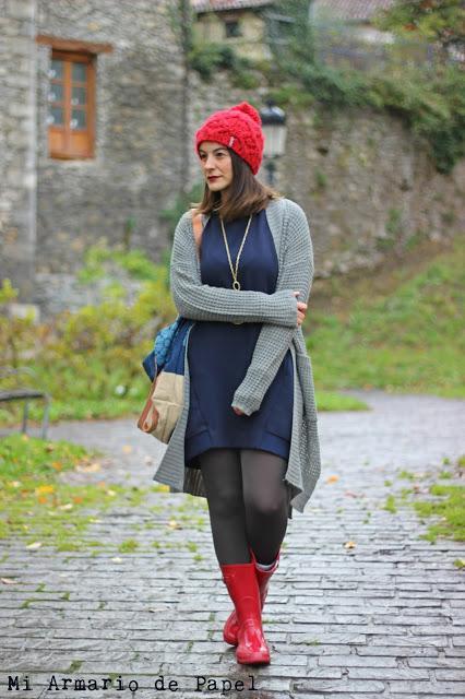 Outfit: Ideas para Vestir Botas de Agua con Vestido