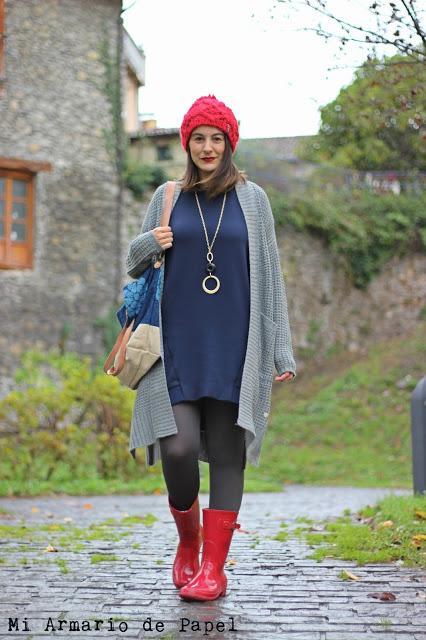 Outfit: Ideas para Vestir Botas de Agua con Vestido