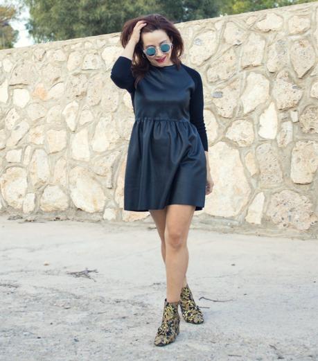 Melange-Boutique blog de moda, fashion blog melange_boutique_fashion_blod_de_moda_vestido_cuero_zara_botas_brocadas_barrocas_asos_retailmenot_espana_outfit_9