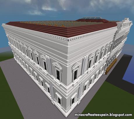 Réplica Minecraft: Palacio de Justicia de la Isla, Burgos, España.