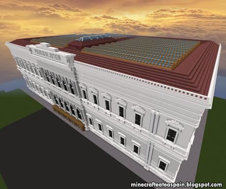 Réplica Minecraft: Palacio de Justicia de la Isla, Burgos, España.