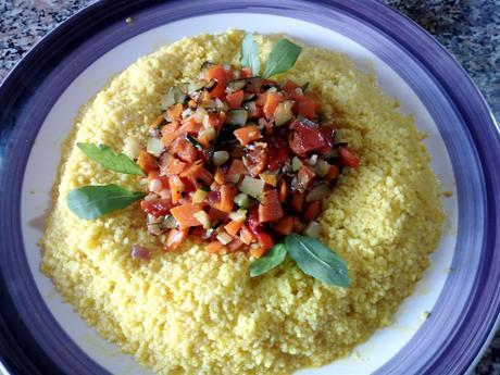 Cuscús vegetariano - Cous cous vegetariano - Cuscús con verduras salteadas - Cous Cous alle verdure saltate - Vegetable couscous recipes easy