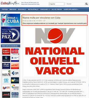 Obama se va despidiendo con multas en aplicación del bloqueo