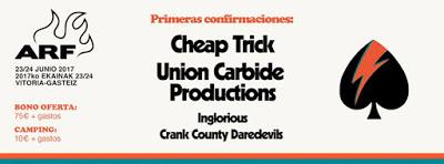 Union Carbide Productions se reúnen en exclusiva para el Azkena Rock Festival 2017