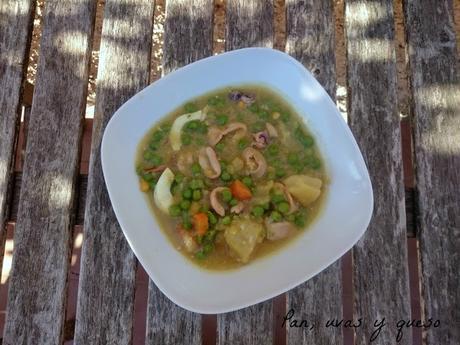 Patatas guisadas con chipirones (tradicional o Crock-Pot) Patatas guisadas con chipirones (tradicional o Crock-Pot)