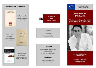 Encuentro Literario con el poeta José Manuel García Gil
