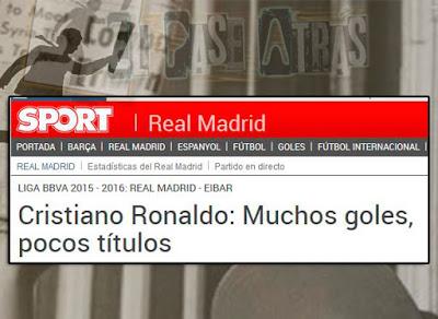 la prensa del Barcelona y Cristiano Ronaldo en el BDO