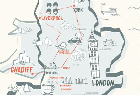 MAPA ILUSTRADO - INGLATERRA