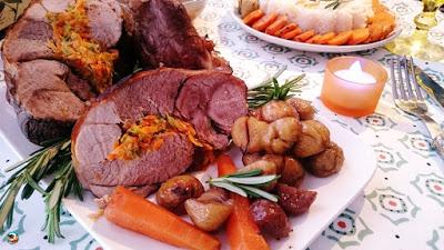 Pierna de cordero rellena