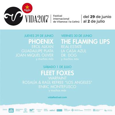 Vida Festival 2017: Fleet Foxes, Phoenix, Warpaint, Guadalupe Plata, Enric Montefusco...