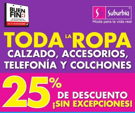 Ofertas de Suburbia para  El Buen Fin 201