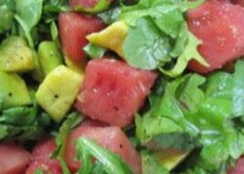 Ensalada de Rúcula, Aguacate y Sandía