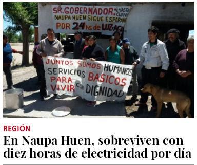 En Naupa Huen, sobreviven con diez horas de electricidad por día