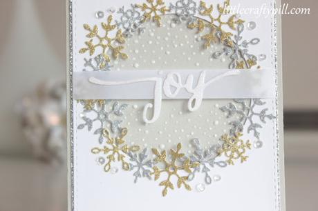 Christmas card: Glitter snowflakes