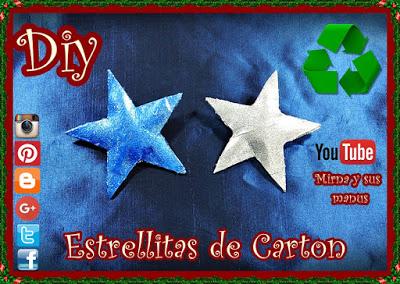 Diy. Como hacer unas estrellas de Carton o Adorno Navideño