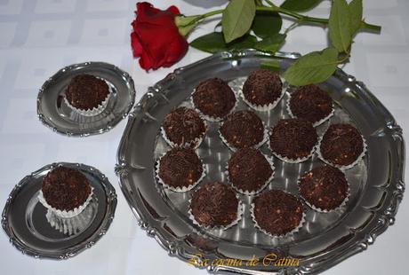 Trufas de avellanas y chocolate