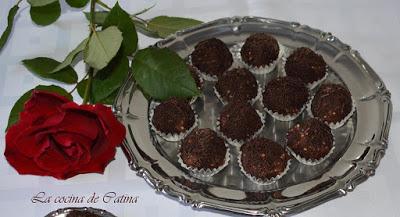 Trufas de avellanas y chocolate